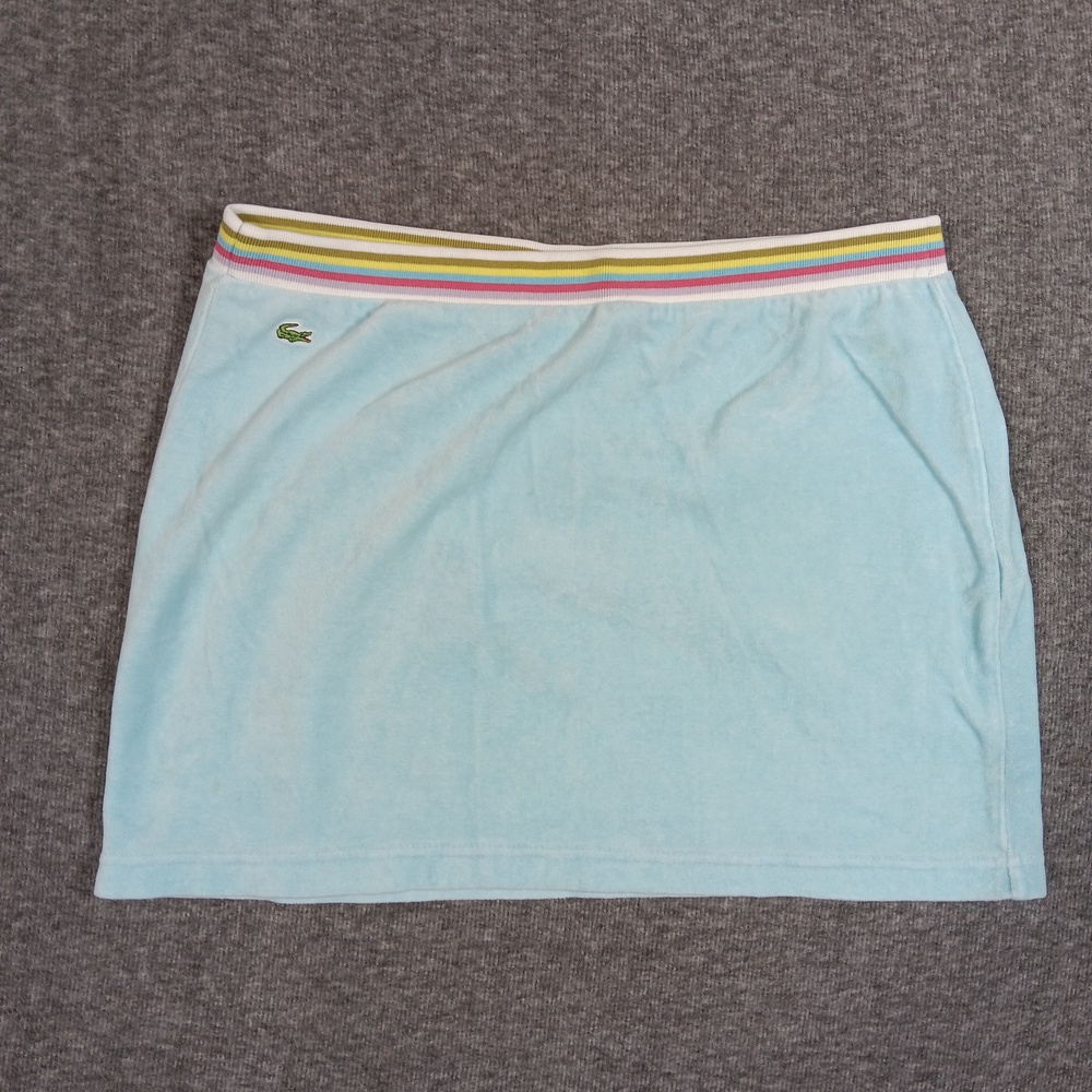 Lacoste Skirt Womens 38 Terrycloth Striped Waist Tennis Athletic Made in France